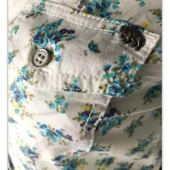 Buffalo Button Up Floral Blouse SZ M David Bitton - Picture 3 of 7